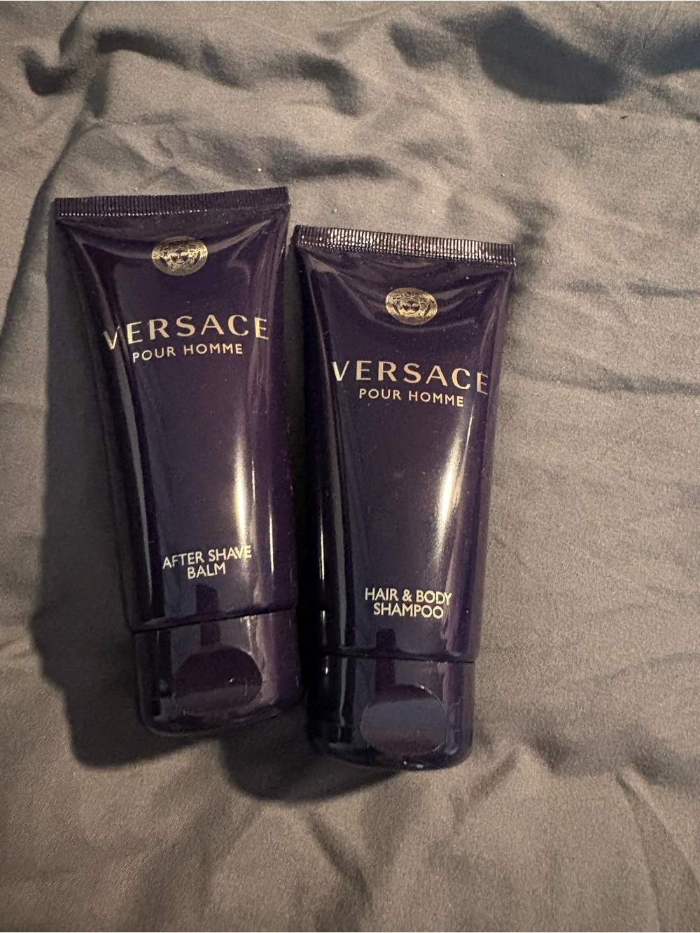 Versace Pour Homme Dark Purple Travel Body Wash & After Shave Balm Duo